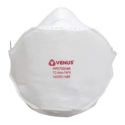 Venus V-1100 RPD723 NIOSH Certified N95 Respirator Face Mask in White Color, 24840 (Pack of 15 Pcs) image 1