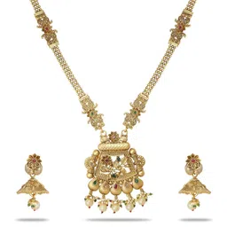 Joy of Jewels Silver-Plated Brass American Diamond Necklace & Earrings image 3