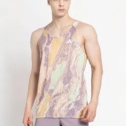 Adidas Beige Regular Fit Striped Tank Tee-image-79