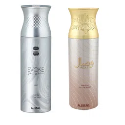 Ajmal Unisex Evoke & Wisal Pack of 2 Deodorant image 1