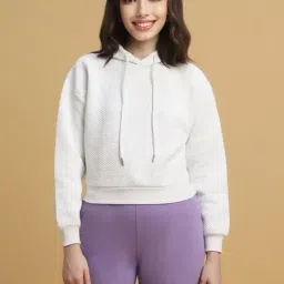 Forever 21 White Textured Pattern Hoodie-picture-16