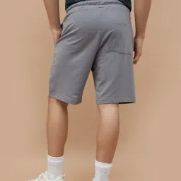 Fame Forever By Lifestyle Dark Grey Cotton Regular Fit Printed Shorts image 2