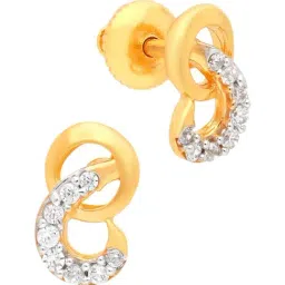 malabar gold and diamonds Malabar Gold & Diamonds 22k Yellow Gold Stud Earrings for Kids-picture-25