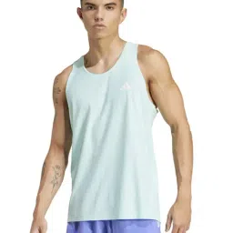 Adidas Turquoise Blue Regular Fit Gym Vest-image-28