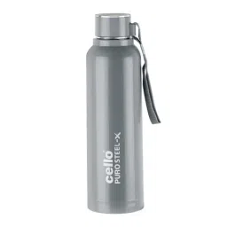 Cello Grey Stainless Steel Puro Water Bottle (650 ml)-image-21