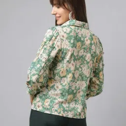 Latin Quarters Green Printed Shirt image 2