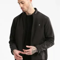 Showoff Black Slim Fit Jacket-image-25