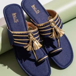 Inc.5 Women's Navy Kolhapuri Sandals-picture-8