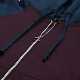 BRINNS Burgundy & Teal Color-Block Hoodie image 5