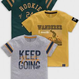 Codez Kids Multicolor Printed T-Shirt (Pack Of 3)-picture-13