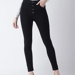 Miss Chase Women Black Skinny Fit High-Rise Clean Look Jeans-picture-43