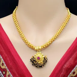 soni designs Maharashtrian Tanmaniya Wedding marathi Mani Mala Thushi Mangalsutra for Women-picture-30