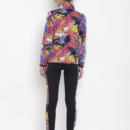 CHKOKKO Women Pink & Black Track Suit image 3