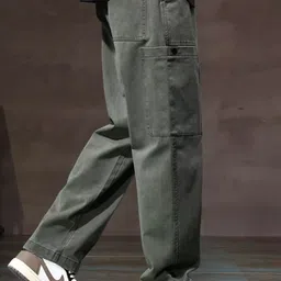 StyleCast x Revolte Men Regular Fit Mid-Rise Cargo Trousers image 2