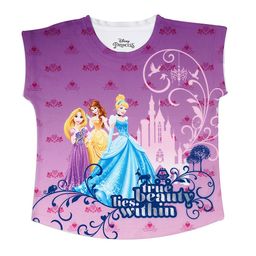 Disney by Wear Your Mind Girls Purple Disney Princess Printed Top-picture-31