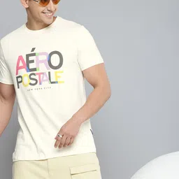 Aeropostale Brand Logo Printed Pure Cotton T-shirt-picture-29