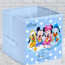 Kuber Industries Set Of 4 Black & Blue Star Wars & Mickey & Friends Printed Storage Cubes image 4