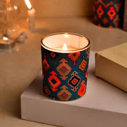 Myntra Elegant Homes Multicoloured & Teal 1 pieces Jar Candle-picture-23