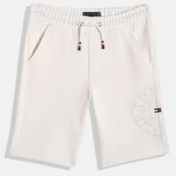 Tommy Hilfiger Boys Brand Logo Embroidered Regular Fit Mid-Rise Pure Cotton Knitted Shorts-image-34