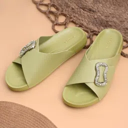 ROCIA By Regal Green Women Buckled Stylish Sandals image 1