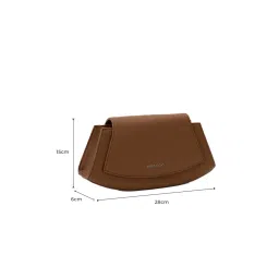MIRAGGIO Helene Brown Structured Shoulder Bag image 3