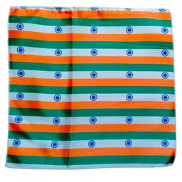 voici France Premium Pocket Square microfiber Men Satin Wedding Handkerchief Pocket Square Indian Flat Red Green and White color image 3