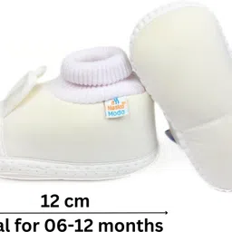 neska moda 6 To 12 Months Baby Boys & Girls Cute Soft Cotton Pre-Walker Rabbit Face Booties -BT16 image 2
