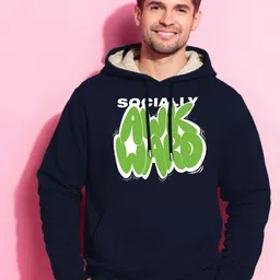 MaverIQ Graphic Printed Hooded Sweatshirt-image-1
