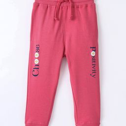Doreme Single Jersey Full Length Track Pants Text Print - Chalk Pink-picture-41