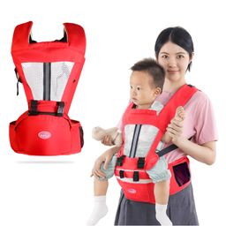 Bembika Baby Carrier Newborn to Toddler with Hip Seat Multiple Positions Soft Baby Holder Kangaroo Bag Sling Carrier For All Seasons Infant Carrier - Red-picture-47