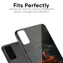 QRIOH Lord Hanuman Printed Samsung Galaxy M53 5G Glass Back Case Mobile Accessories image 4