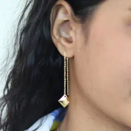 Elnorah Stainless Steel Gold-Plated Earrings image 2