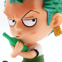 Awestuffs Zoro One Piece Figure, Anime Figure Zoro Statue with Bottle Action Figure Limited Edition Figure Toy Statue Merchandise for Anime Lovers - Height 8 cm image 4