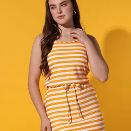 Istyle Can Women Summer Striped Tie-Ups Bodycon Mini Dress-picture-31