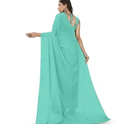 Moda Rapido No Border Solid Saree image 2
