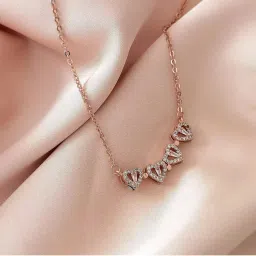 Aatmana White Rose Gold Plated Stones Necklace-picture-25