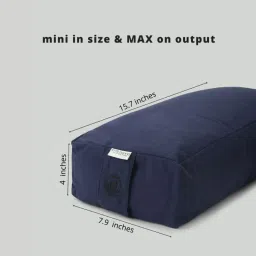 Core Asana Mini Rectangular Bolster- Midnight Blue image 2