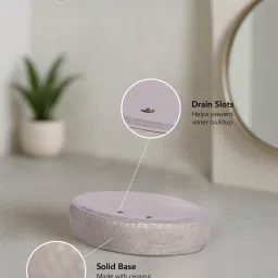 OBSESSIONS Set Of 3 Silver Ceramic Bathroom Set image 5