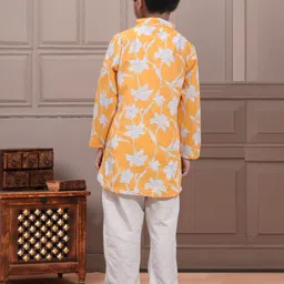 Cutiekins Boys Floral Printed Regular Kurta with Pyjamas image 4