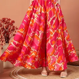 LookShine Women Printed Flared Palazzos-image-78