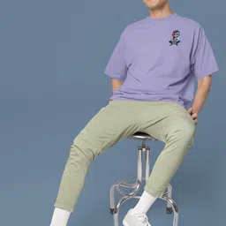 Elibolz Men Printed Drop-Shoulder Sleeves Bio Finish T-shirt image 4