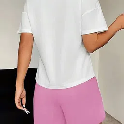 my swag My SwagPrinted Half Sleeve Relaxed Fit T-shirt And Shorts image 3