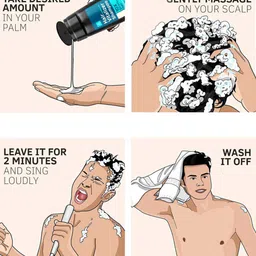 Ustraa Hair Vitalizer Shampoo 250 ml & Beard Growth Oil 100 g image 2