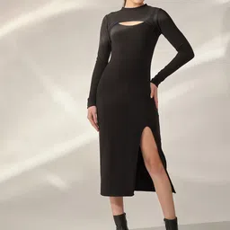 PANIT Women Cut-Outs Slits Bodycon Midi Dress-image-38