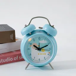 Kuber Industries Blue Contemporary Round Shaped Alarm Clock image 1