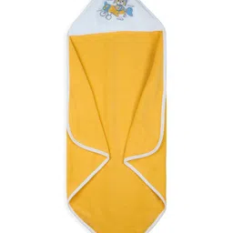 My Milestones Yellow Aviator Benny Embroidered Terry Cotton 550 GSM Hooded Towel-picture-39
