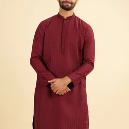 Manyavar Men Woven Design Regular Kurta with Pyjamas image 3