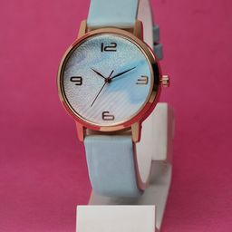 VIRAKTI Women Brass Embellished Dial & Leather Straps Analogue Watch F-72-BLUE-P.-picture-23