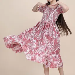 Moda Rapido Floral Print Puff Sleeve Crepe Fit & Flare Midi Dress image 3