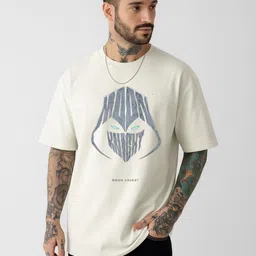 Be Crazy Men Graphic Printed Round Neck Cotton Oversized T-shirt-picture-40